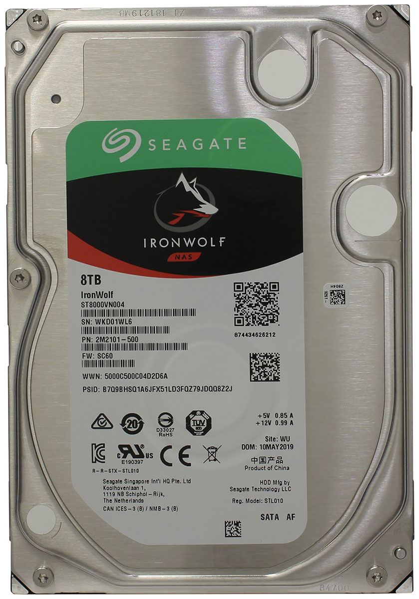 Изображение товара Жесткий диск HDD Seagate 3.5" 8Tb SATA III IronWolf 7200rpm 256MB ST8000VN004