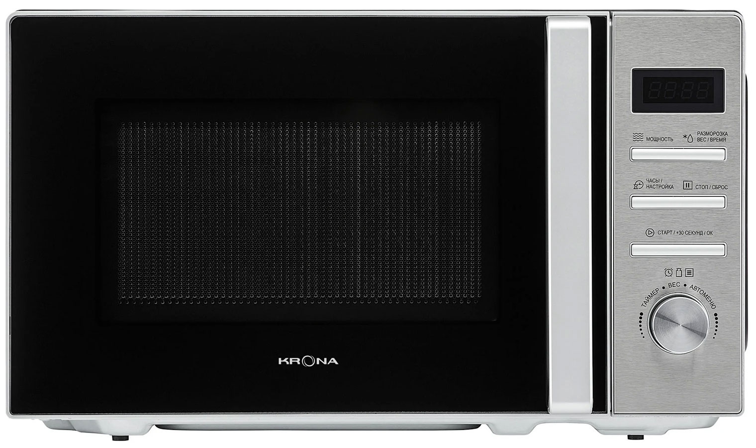 Изображение товара Микроволновая печь Krona QUANTUM 44 BL/IX 20 л 800 Вт нержавеющая сталь черный