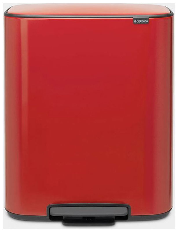 Изображение товара Бак для мусора Brabantia "Bo" с педалью пламенно-красный 2*30л, 211522
