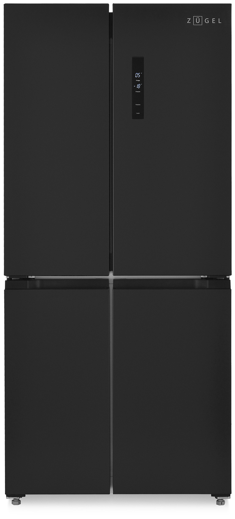 Многокамерный холодильник ZUGEL ZRCD430B, черный
