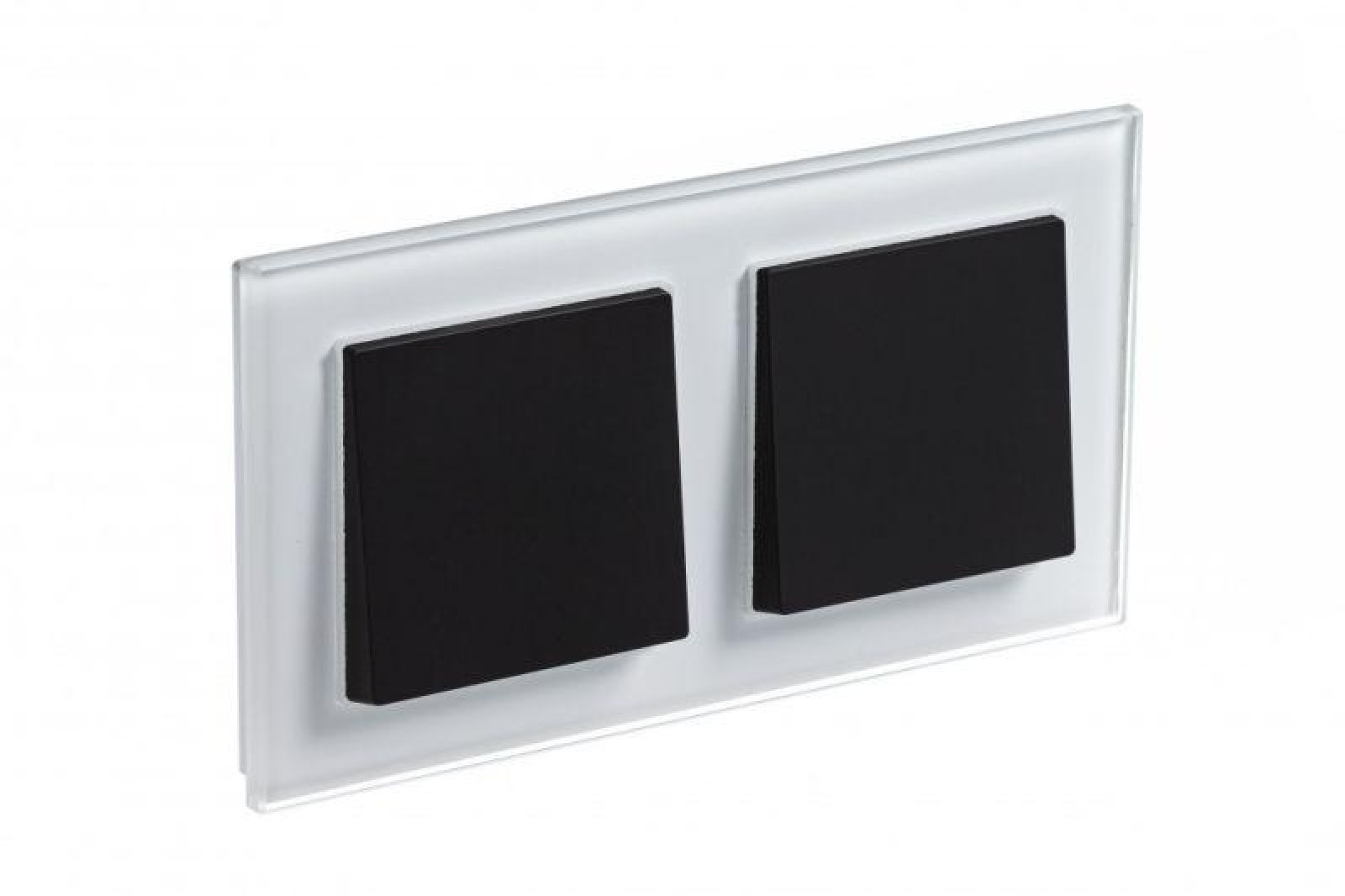 Изображение товара Рамка декоративная для электроустановочных изделий AtlasDesign Nature стекло белая