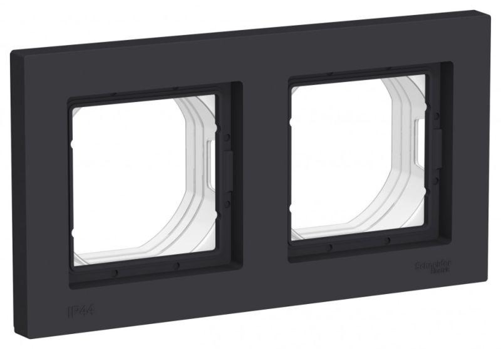 Изображение товара Рамка для электроустановочных изделий AtlasDesign Aqua IP44 карбон SE 2 местная