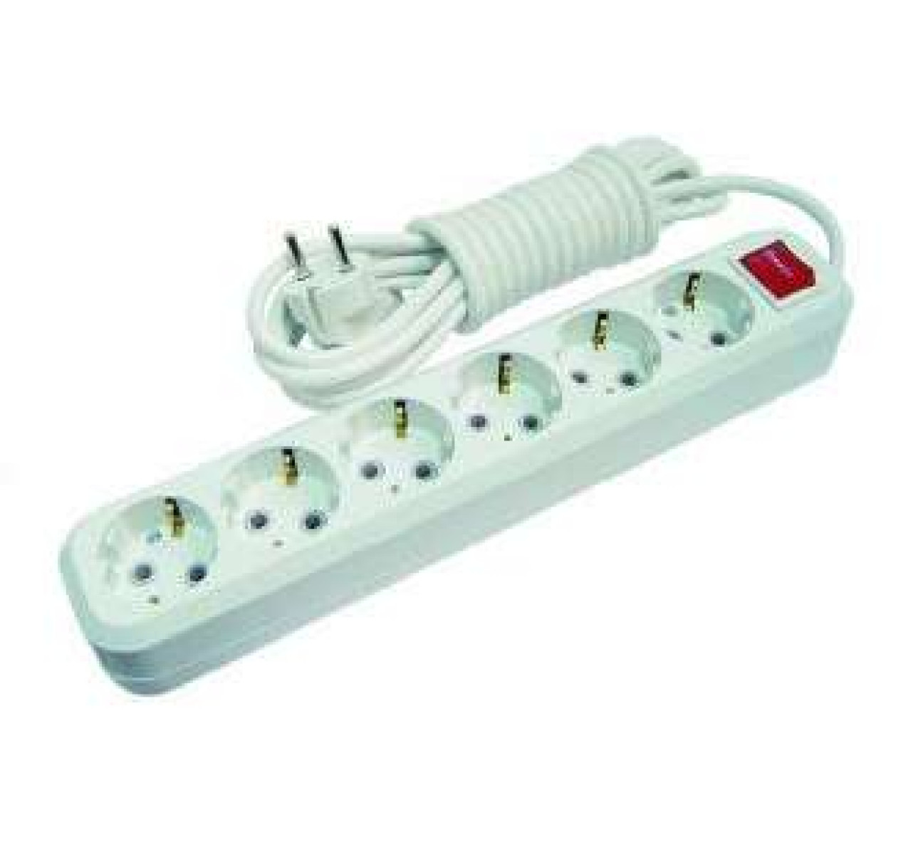 Изображение товара Модель Makel Удлинитель 6 розеток 5м с заземлением IP20 надежный электропереходник