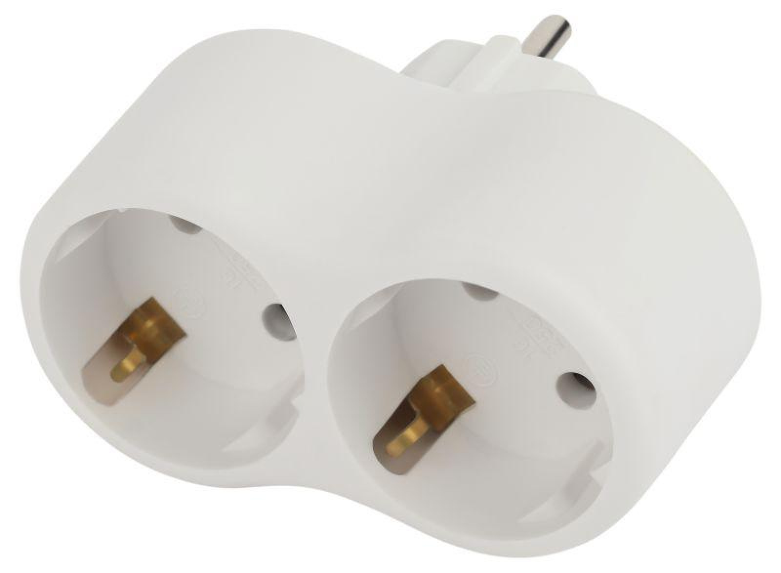 Изображение товара Разветвитель ЭРА 2-м с заземл. 16А IP20 SPx-2e-W белый