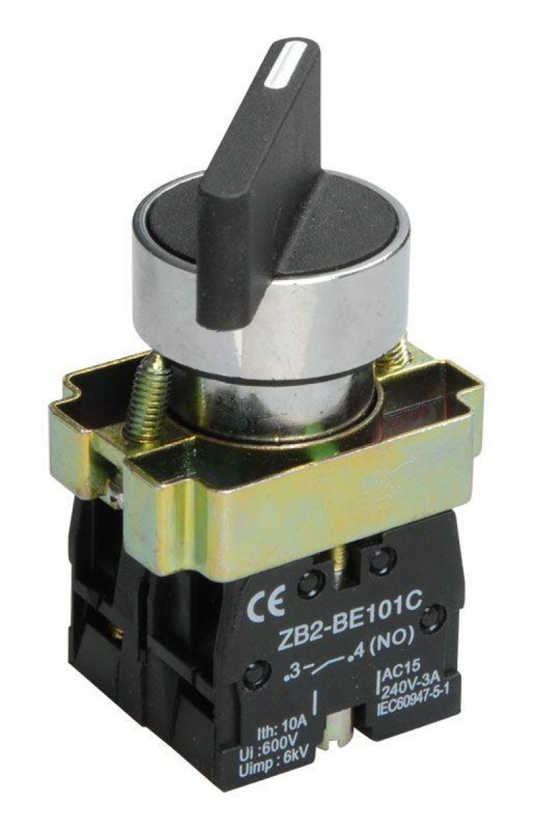 Изображение товара LAY5 BJ25 переключатель 2 положения черный для контакторов реле автоматики IEK