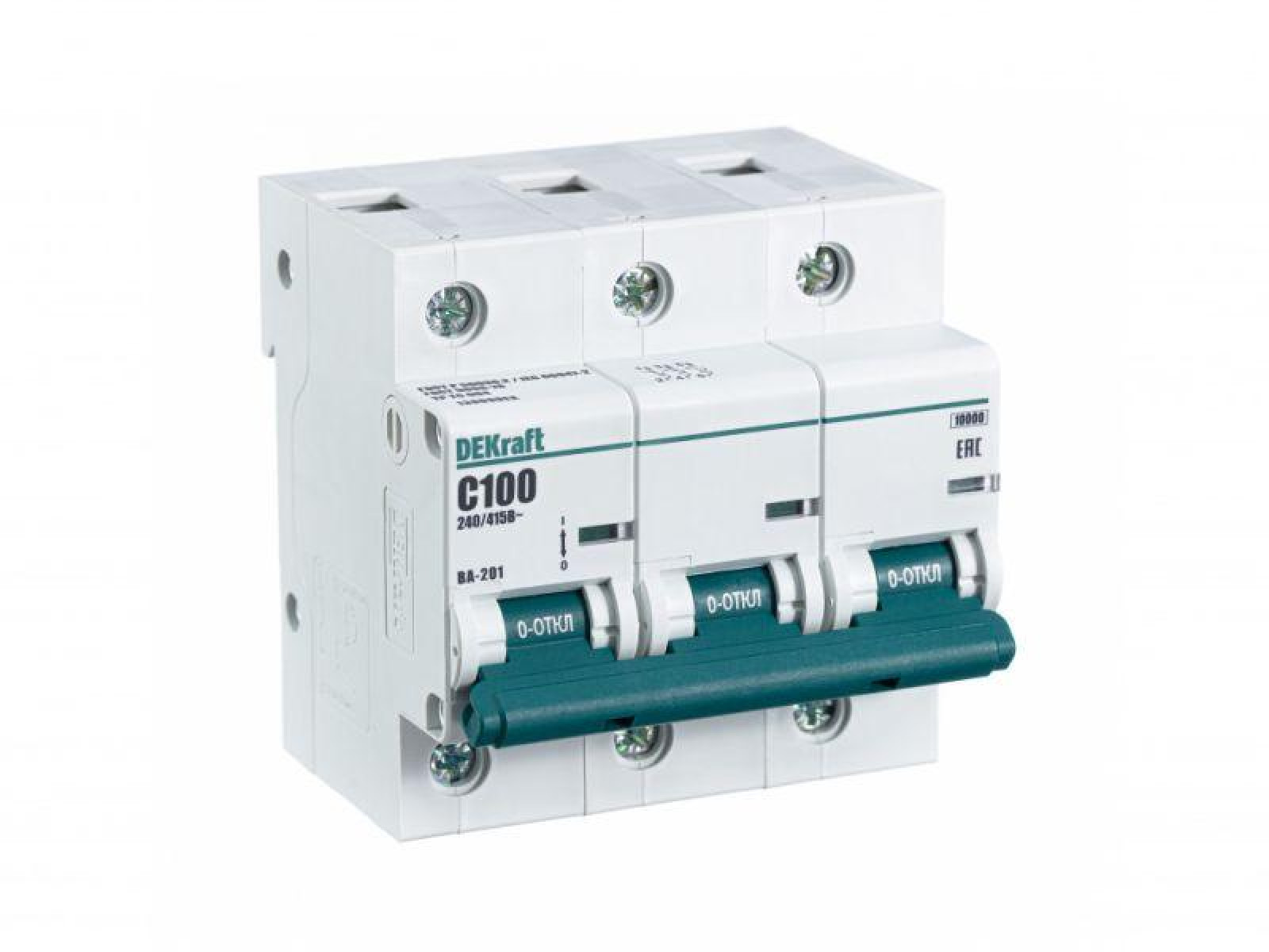 Изображение товара Автоматический выключатель DEKraft VA-201 3P 100A 10kA