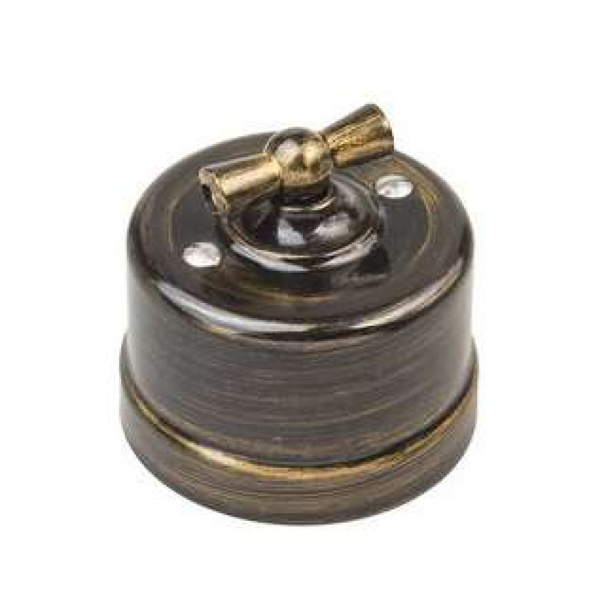 Изображение товара Выключатель поворотный 2-кл ОП Лизетта Bironi IP20 бронзовый