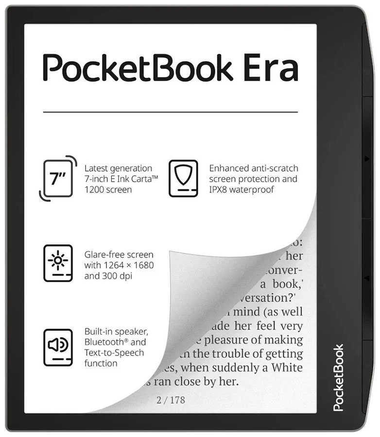 Изображение товара Электронная книга PocketBook 700 ERA 7” 16 ГБ Water Resistant Silver