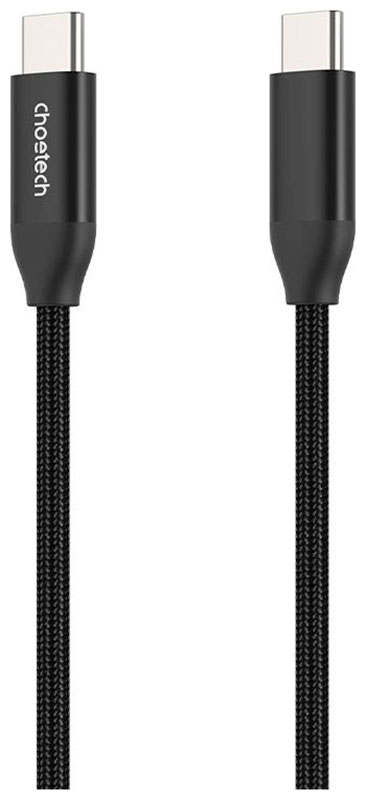 Кабель Choetech USB Type C PD, 240 Вт, 480Mbps, нейлоновая оплетка, 2 м (XCC-1036-BK) коаксиальный кабель rg316 разъем sma типа папа мама к ts9 папа прямоугольный разъем перемычка отрезок wi fi антенна коаксиальный кабель