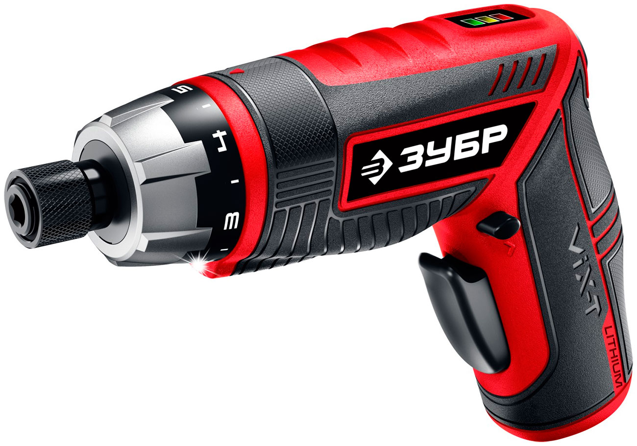 Изображение товара Аккумуляторная отвертка Зубр ViX-T 3.6 В с кейсом и 10 битами