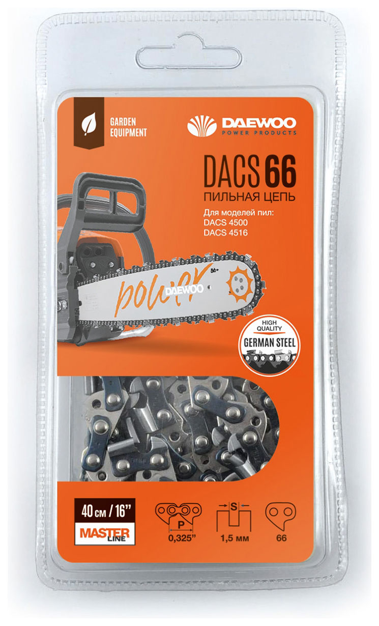Цепь пильная Daewoo Power Products DACS 66 цепь пильная daewoo dacs 66 звеньев шаг 0 325 дюйма паз 1 3 мм