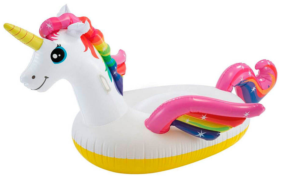 Изображение товара Надувной плотик Intex Единорог 201x140x97 см для детей от 3 лет