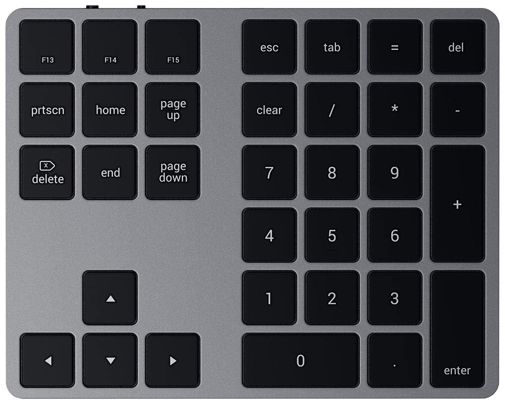 Изображение товара Клавиатура Satechi Aluminum Extended Keypad Bluetooth серый космос