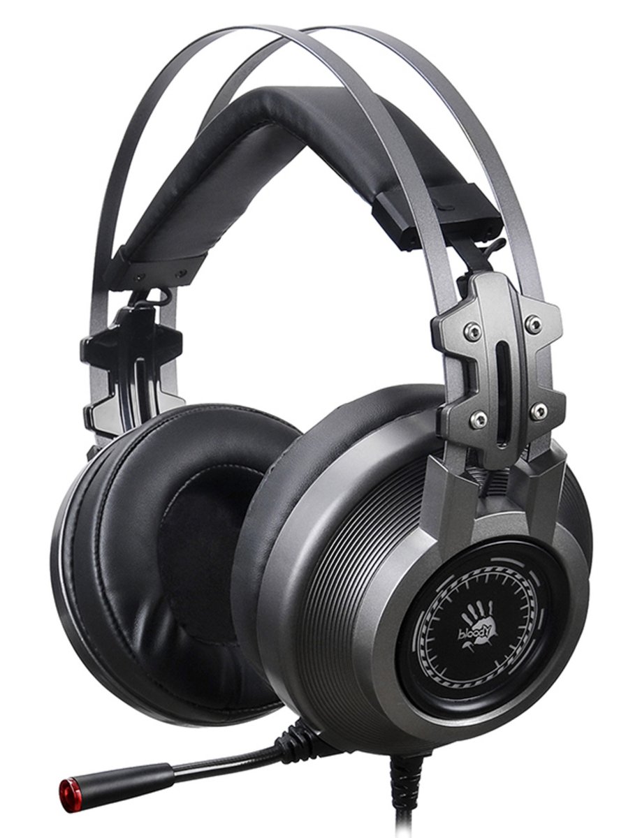 Изображение товара Наушники с микрофоном A4Tech Bloody J527 серый 2м USB мониторные оголовье