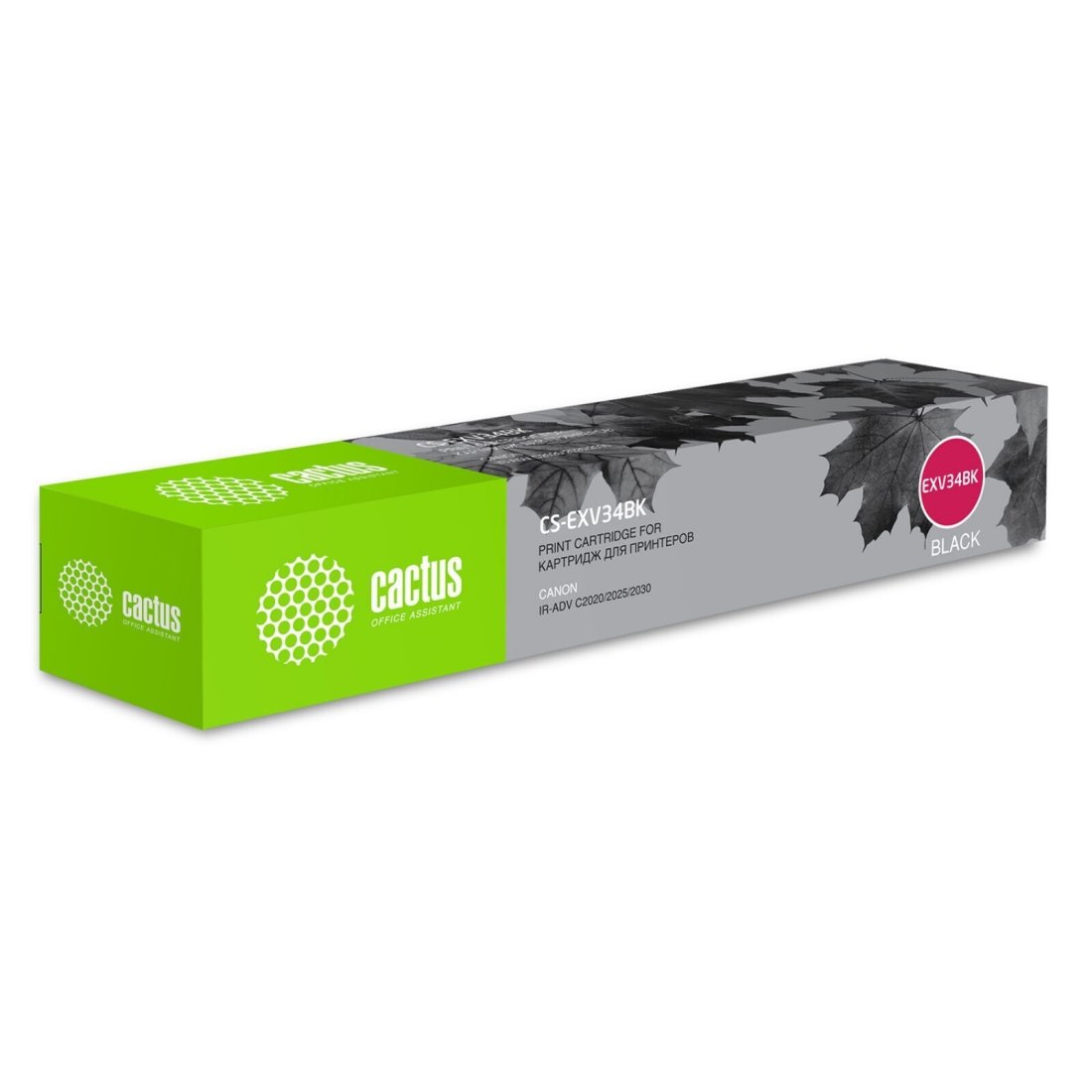 Изображение товара Картридж лазерный Cactus CS-EXV34BK C-EXV34 BK черный (23000стр.) для Canon IR Advance C2030L/C2030i/C2020L/C2020i/C2025i