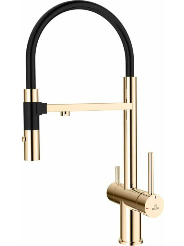 

Кухонный смеситель Rose R958/золото (R958E), Золотистый