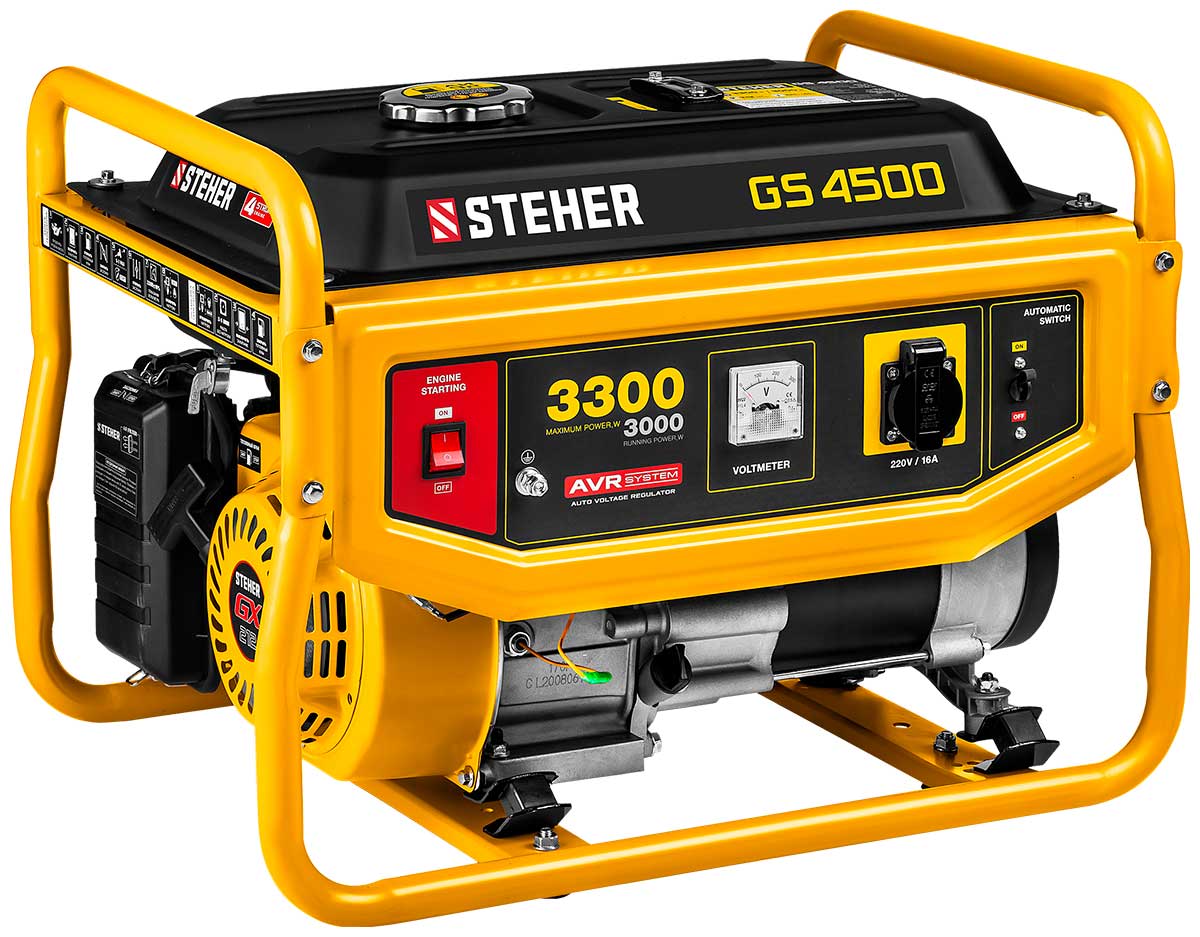 Генератор бензиновый Steher GS-4500, 3300 Вт