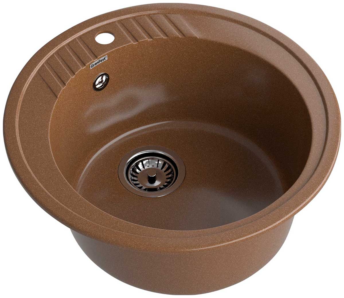 

Кухонная мойка GranFest RONDO 520, 1-чаша, D-520мм, терракот (R-520 терракот), Терракотовый