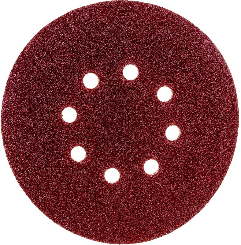 Изображение товара Круг шлифовальный Patriot на липучке, 150 мм, 8 отверстий, Р60, 5 шт