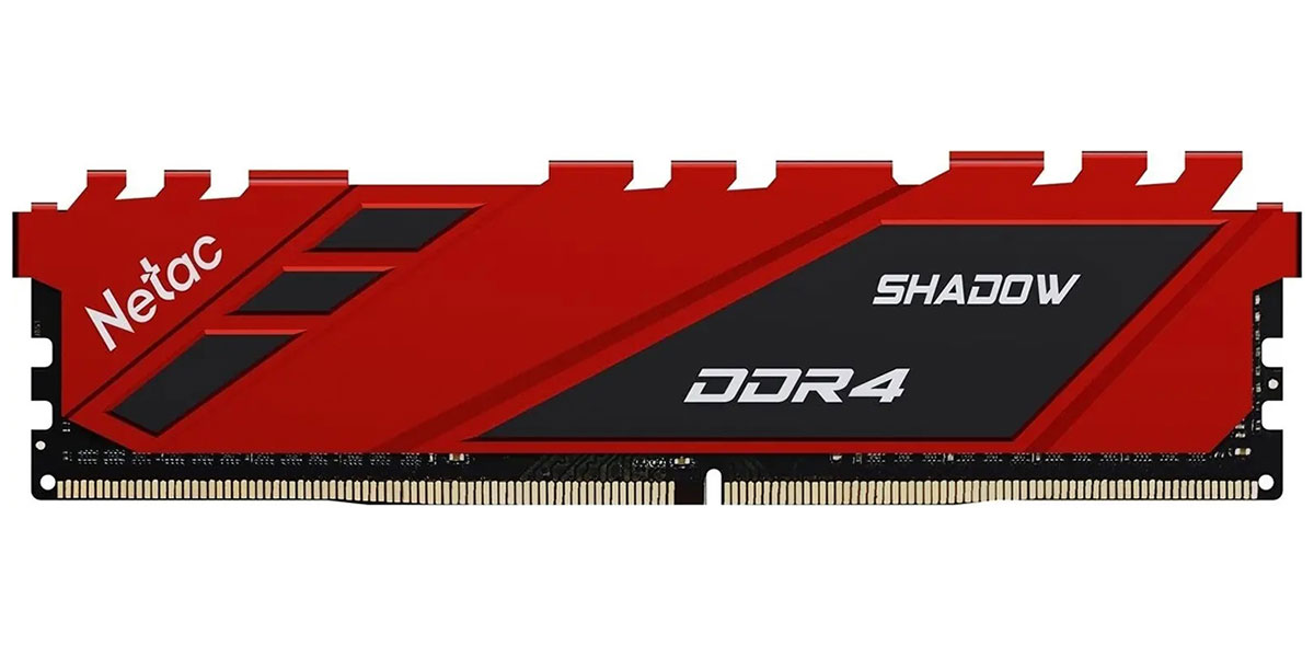 Изображение товара Оперативная память Netac DDR4 8GB 3600MHz Shadow Red для игр и работы Изображение товара Оперативная память Netac DDR4 8GB 3600MHz Shadow Red для игр и работы