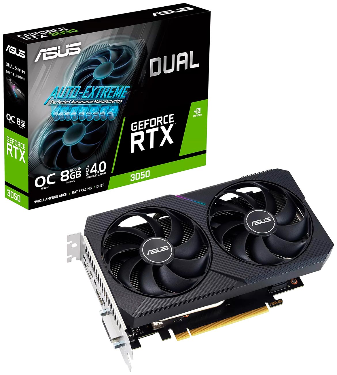 Видеокарта Asus GeForce RTX 3050 Dual V2 OC Edition 8GB (DUAL-RTX3050-O8G-V2) Видеокарта Asus GeForce RTX 3050 Dual V2 OC Edition 8GB (DUAL-RTX3050-O8G-V2)