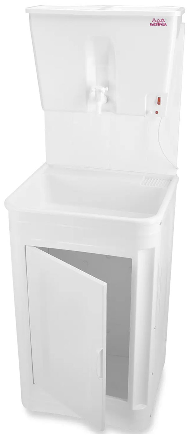 

Умывальник Мастерица ЭВБО-22, с ЭВН, с пластиковой тумбой, Белый