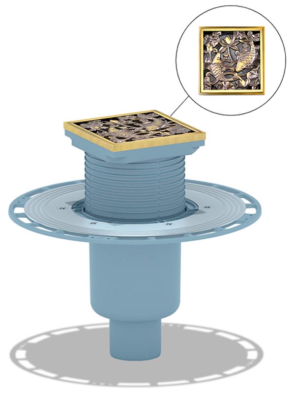 Изображение товара Душевой трап Bronze de Luxe бронза (21980-5902)