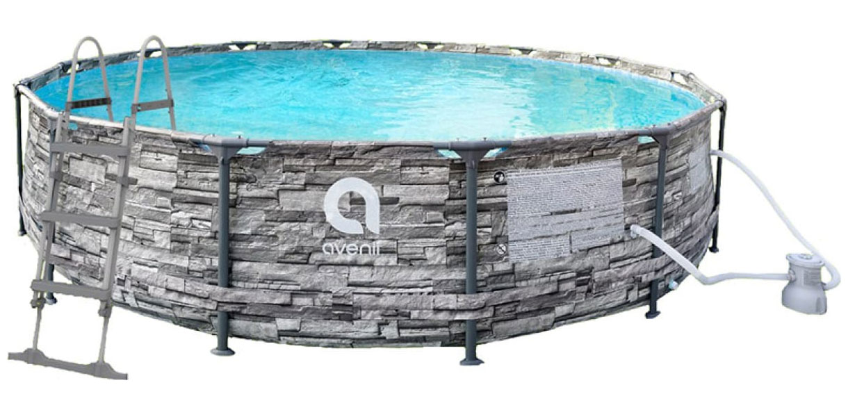 Изображение товара Бассейн каркасный Avenli круглый с усиленным каркасом, 427х107 см, кирпич ретро, полный комплект (12270EUV56)