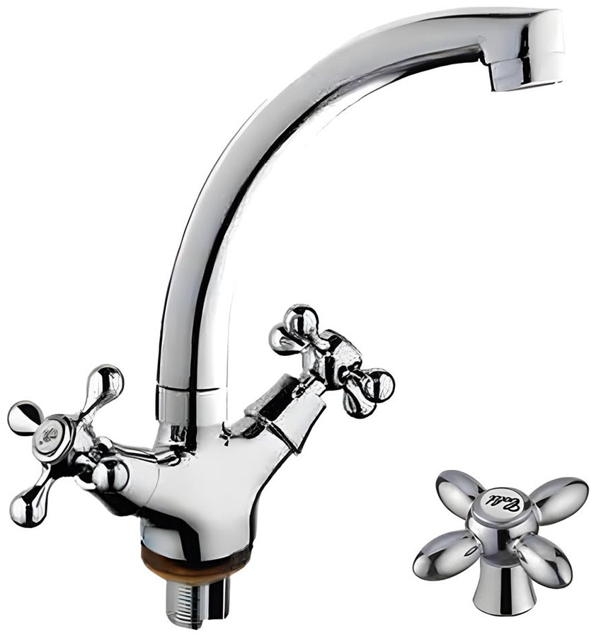 Изображение товара Смеситель D-Lin D153808-B для кухни с глянцевым покрытием