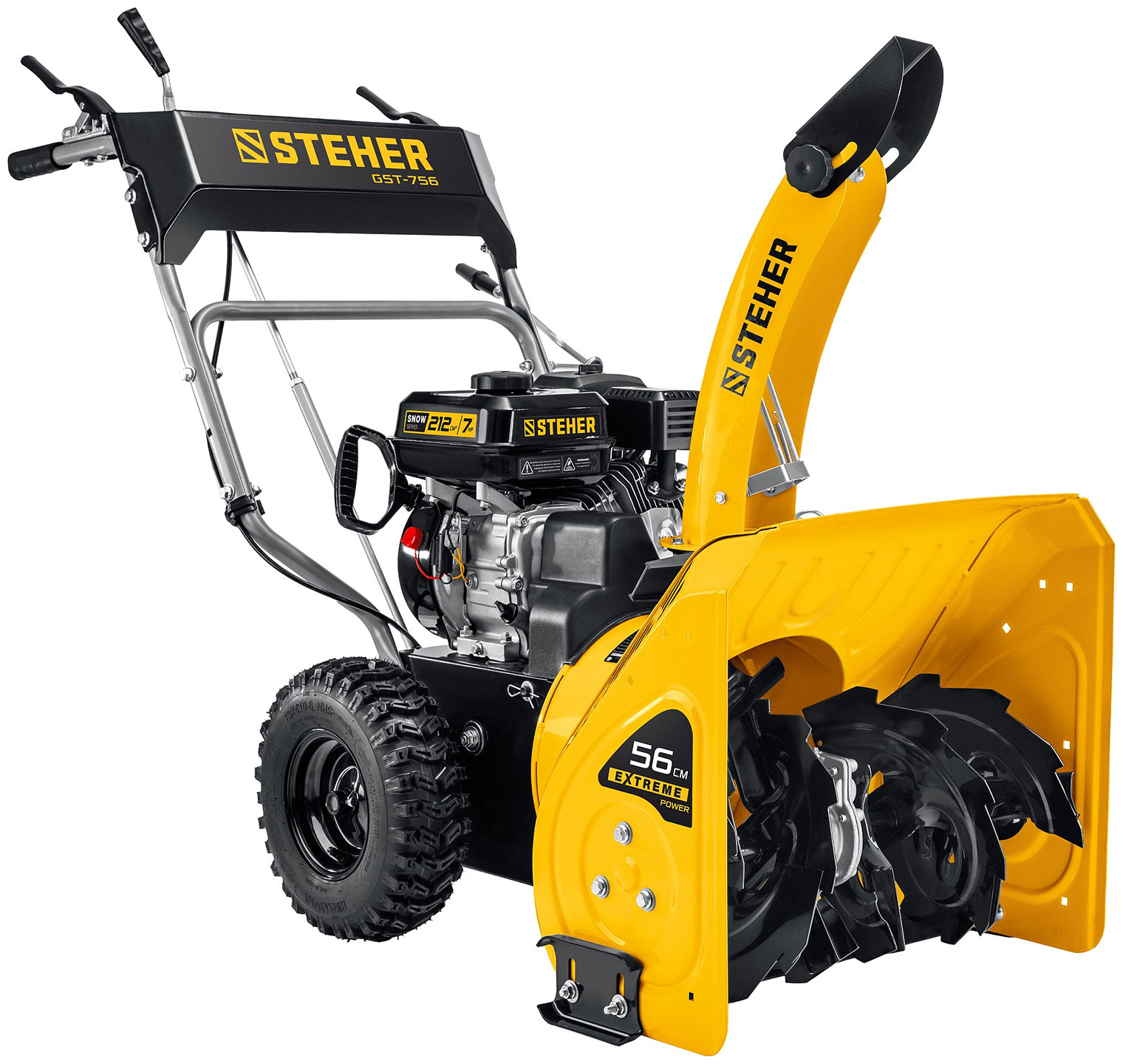 Изображение товара Бензиновая снегоуборочная машина Steher EXTREM GST-756 7 л.с. двухступенчатая
