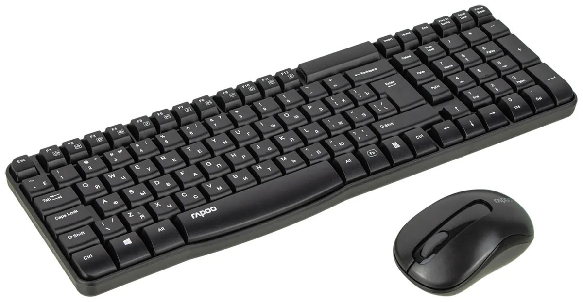 Изображение товара Беспроводной комплект клавиатура мышь Rapoo X1800S черный