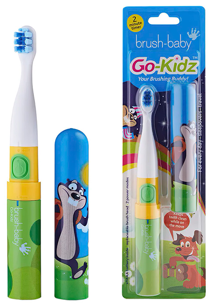 Звуковая зубная щетка Brush-Baby Go-Kidz Mikey, от 3 лет Звуковая зубная щетка Brush-Baby Go-Kidz Mikey, от 3 лет