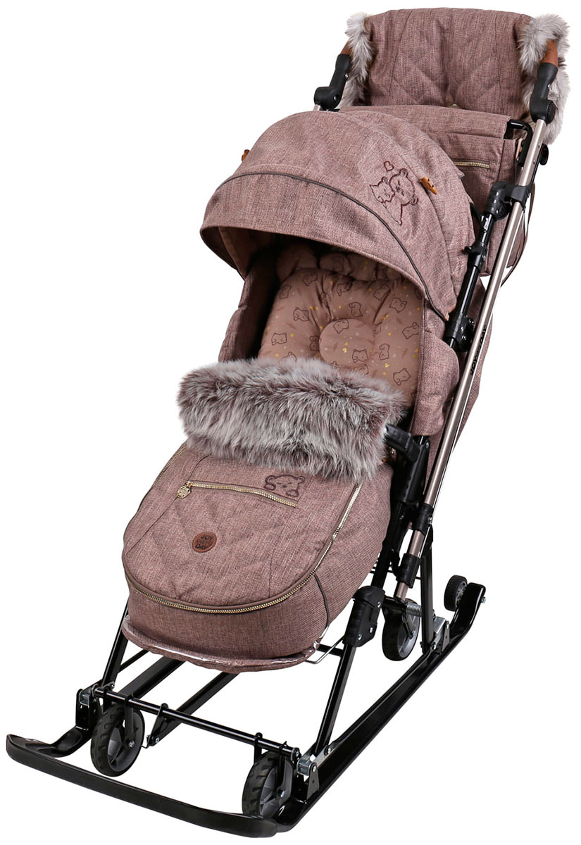 Изображение товара Коляска комбинированная Ника Joy every day1 J1 (бежевый с мишками)