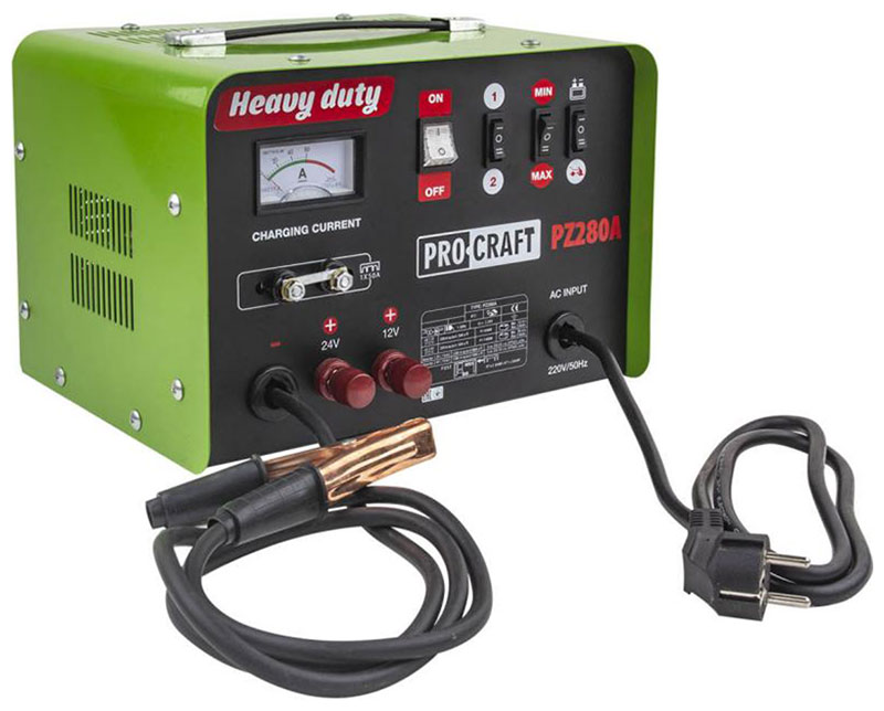 Изображение товара Пуско-зарядное устройство Procraft PZ280A - 1000 Вт на 12/24 В