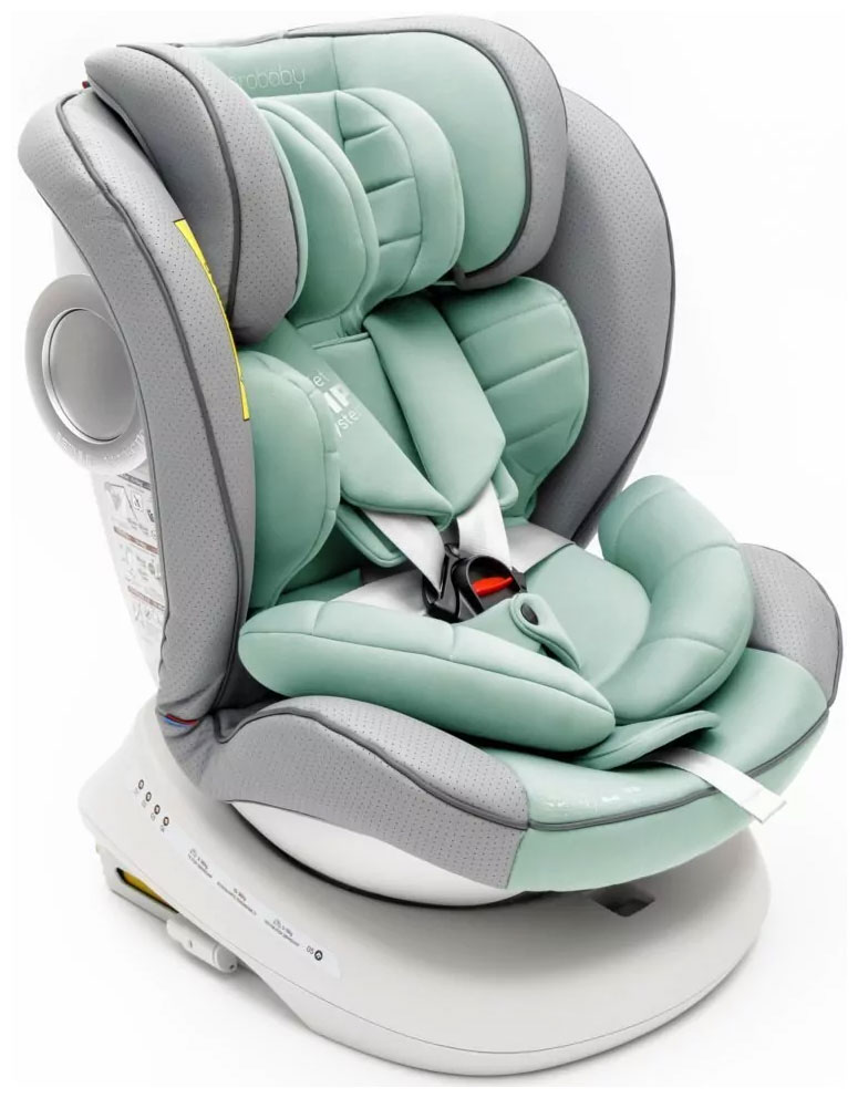 Изображение товара Автокресло Amarobaby CHAMPION Isofix 0+/1/2/3, серый/бирюзовый, до 36 кг