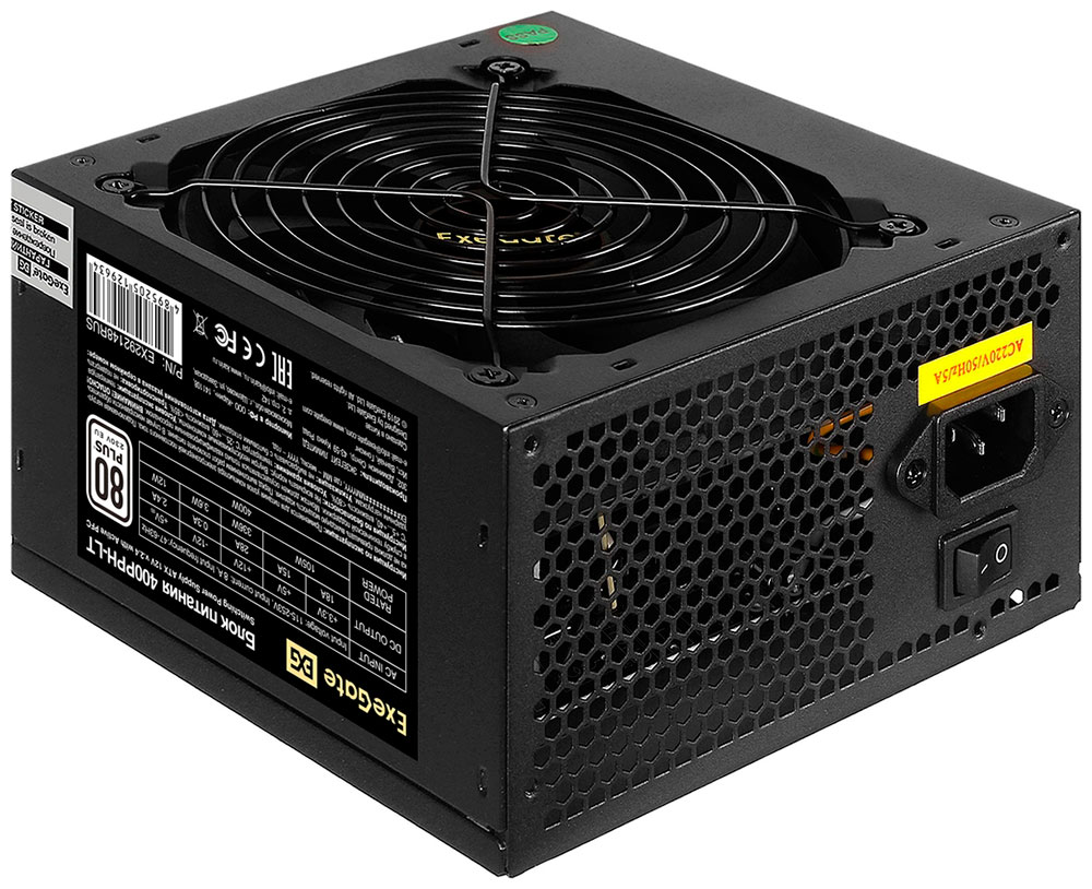 Изображение товара Блок питания ExeGate 400W 400PPH-LT (EX292148RUS)