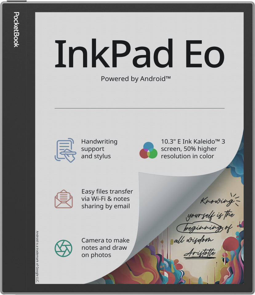 Изображение товара Электронная книга PocketBook InkPad Eo Mist Grey с цветным экраном