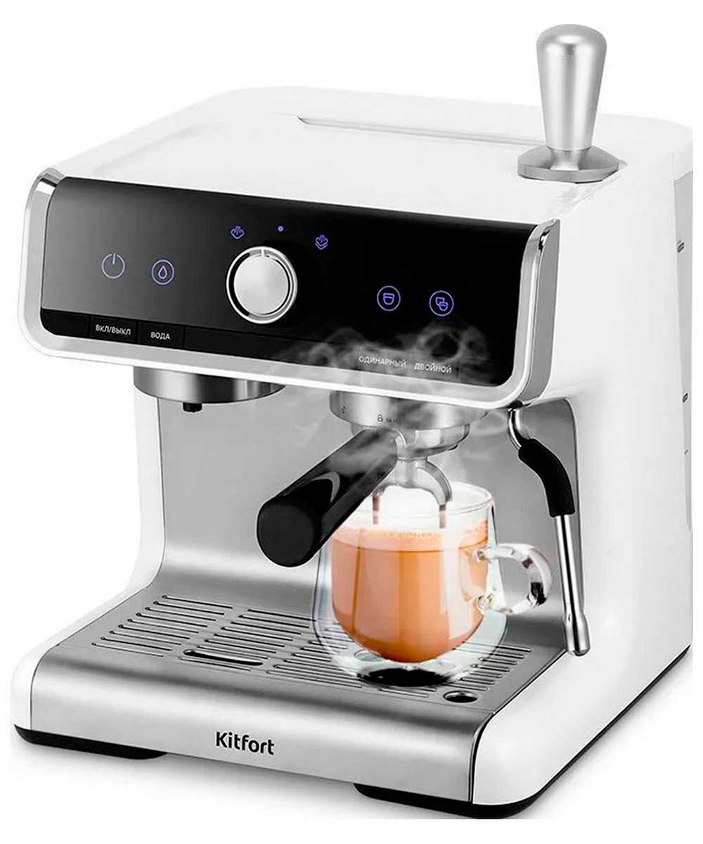 Кофеварка Kitfort КТ-7170, давление 20 бар, мощность 2450–2900 Вт Кофеварка Kitfort КТ-7170, давление 20 бар, мощность 2450–2900 Вт