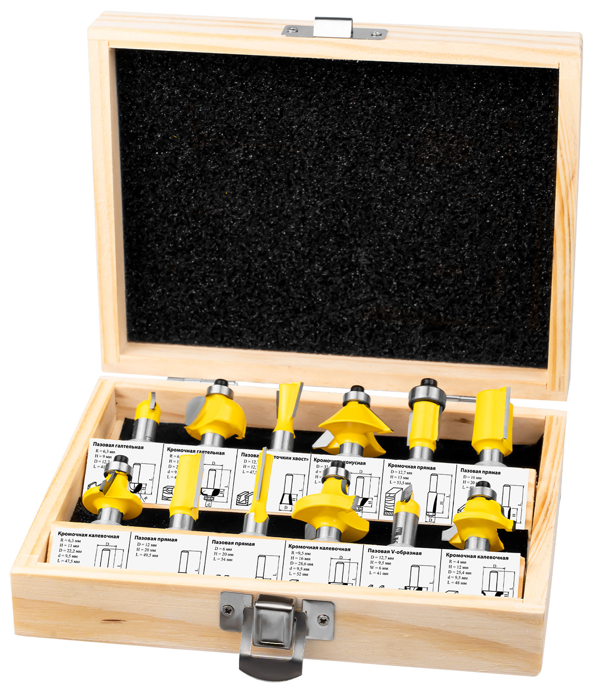 Изображение товара Набор фрез по дереву Kolner KMC 8/12