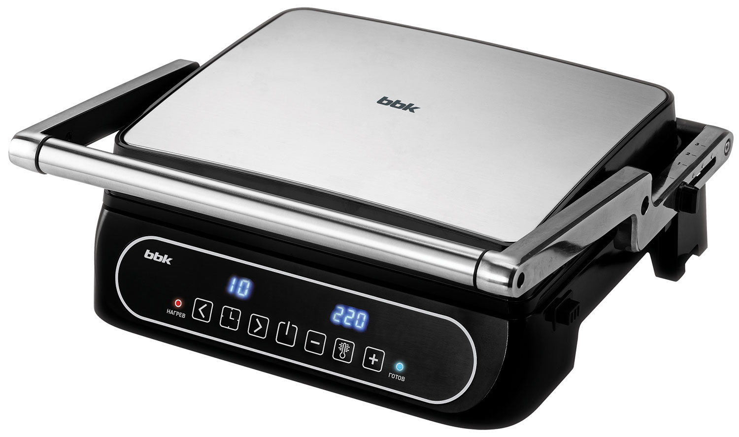 Изображение товара Гриль BBK BEG3001 (черный/металлик)
