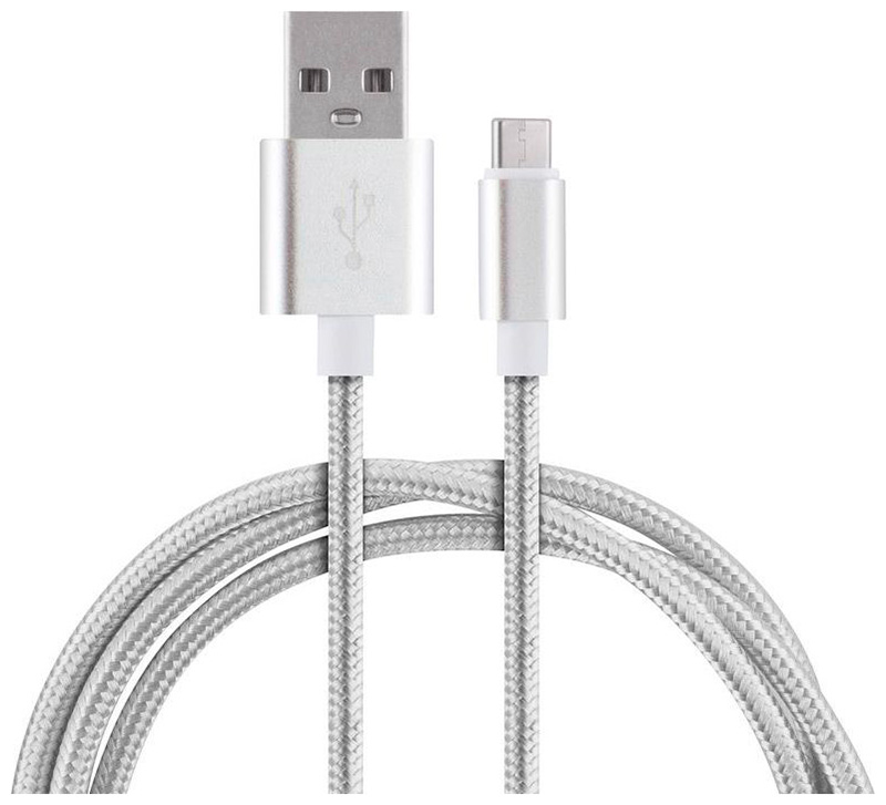 Изображение товара Кабель USB Energy ET-01 USB Type-C to USB Type-A серебристый 1м