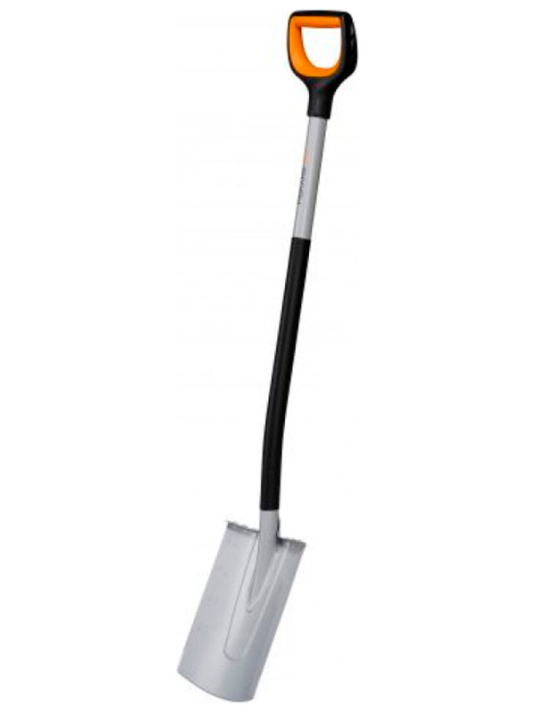 Изображение товара Лопата штыковая с закругленным лезвием Fiskars Xact (1066730)