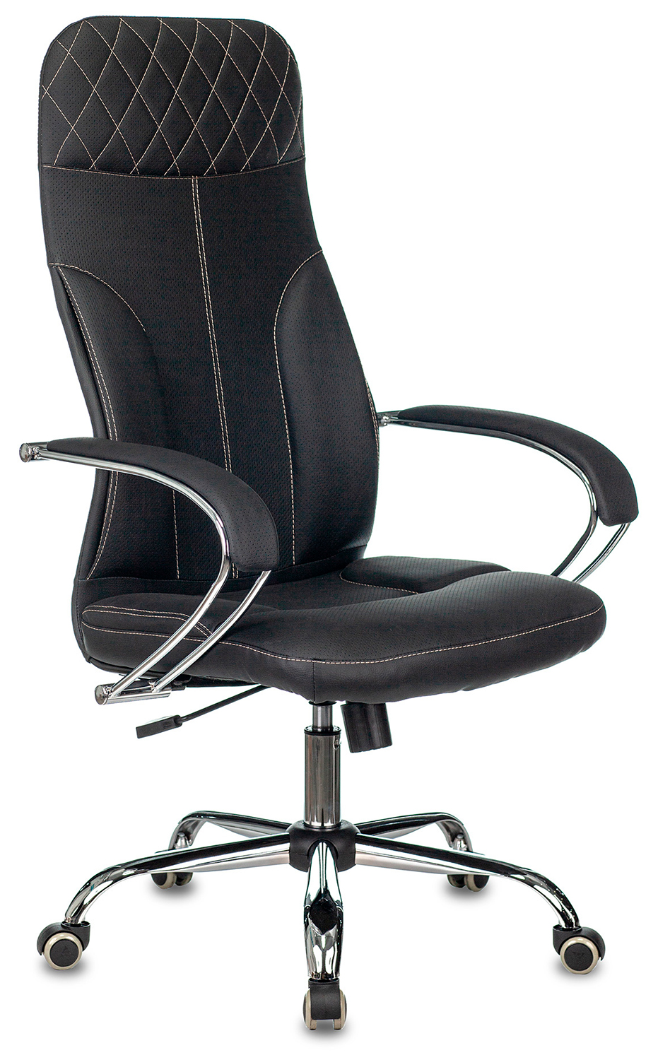 Изображение товара Кресло руководителя Бюрократ CH-608SL/ECO, черный, экокожа, крестовина хром
