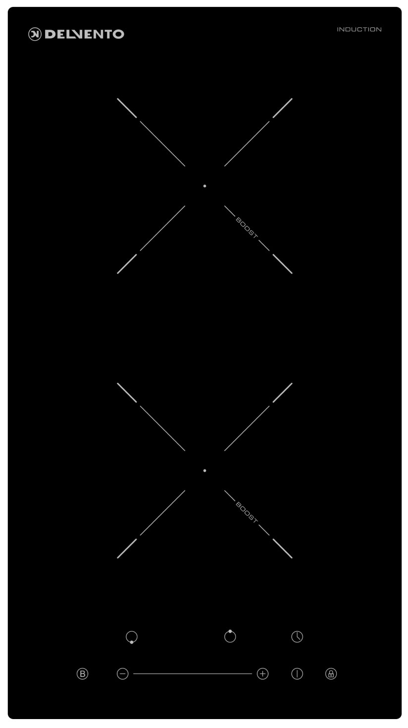 Изображение товара Электрическая варочная панель Delvento V30I72S210 2 конфорки индукция стильная и безопасная