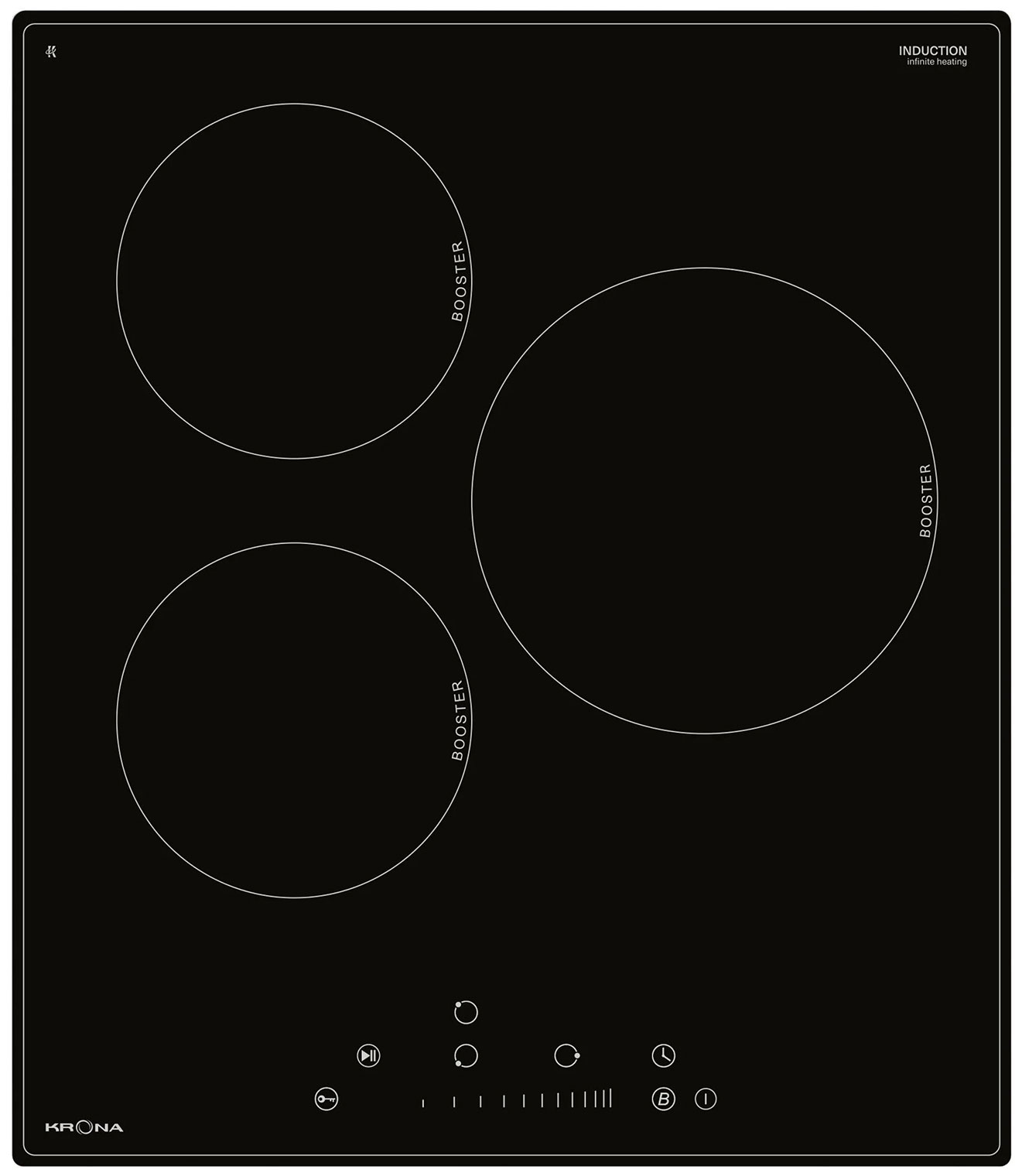 

Электрическая варочная панель Krona FORTE 45 BL, Черный