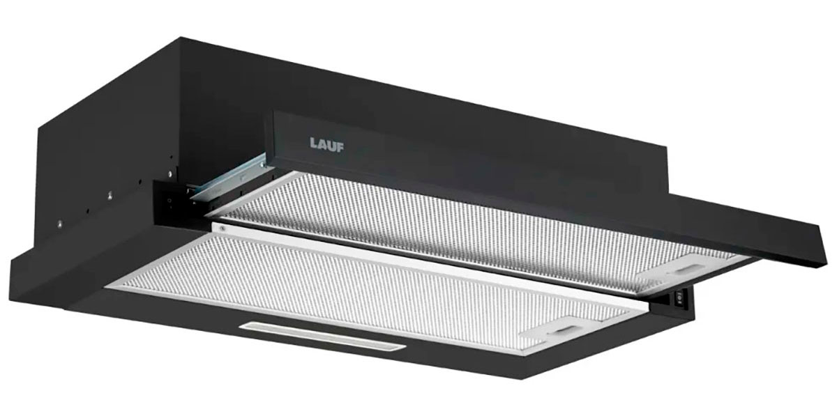 Изображение товара Вытяжка Lauf LUNA 600 BLACK - телескопическая, металлик, 650 м3/ч