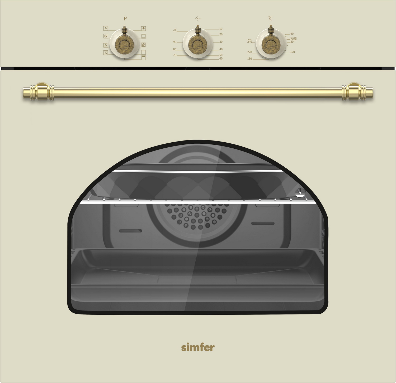 

Электрический духовой шкаф Simfer B6EO19017 бежевый