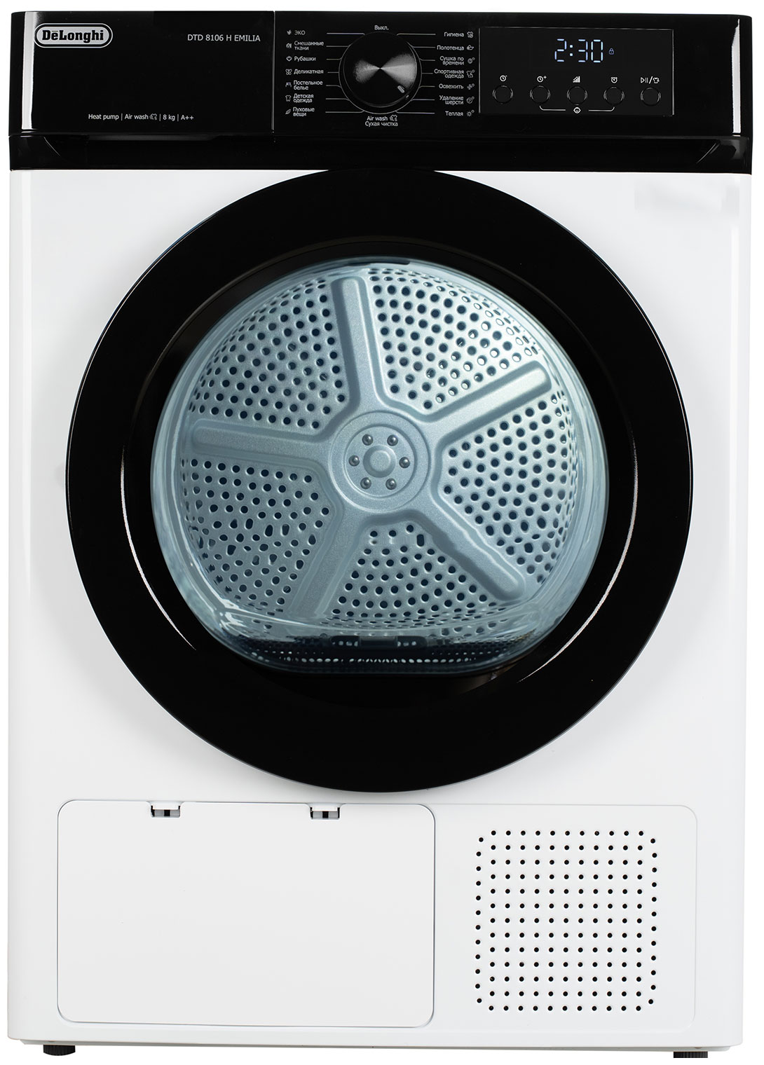 Изображение товара Сушильная машина DeLonghi DTD 8106 H Emilia с тепловым насосом 8 кг 15 программ белая