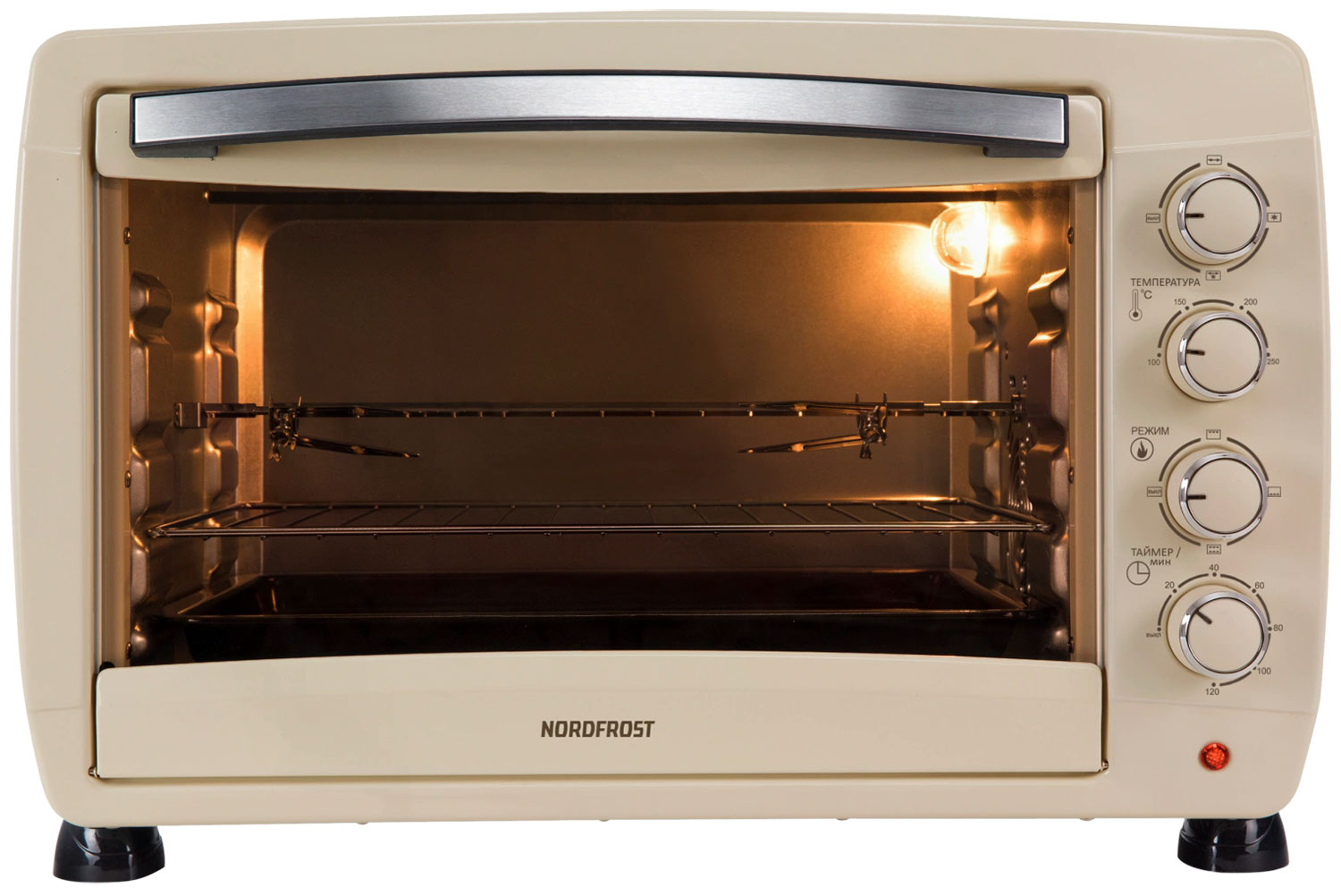 Изображение товара Электропечь NordFrost RC 450 Y 45 л для выпекания и готовки, механическое управление