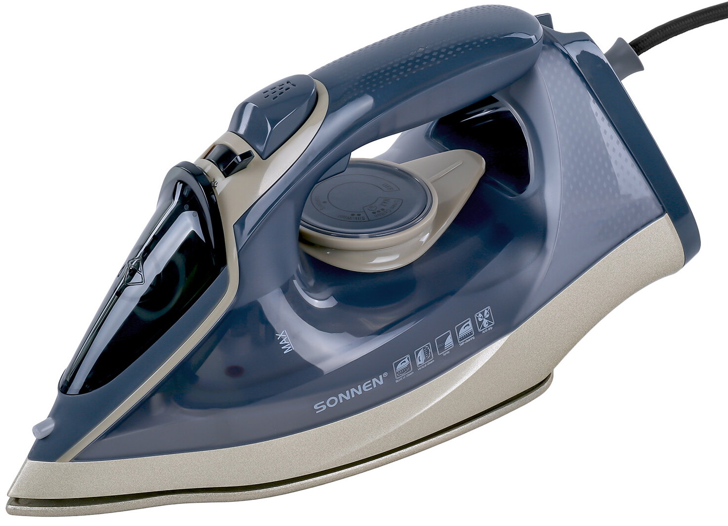 Изображение товара Утюг Sonnen SI-6008 мощность 2200 Вт паровой удар 120 г/мин керамическая подошва
